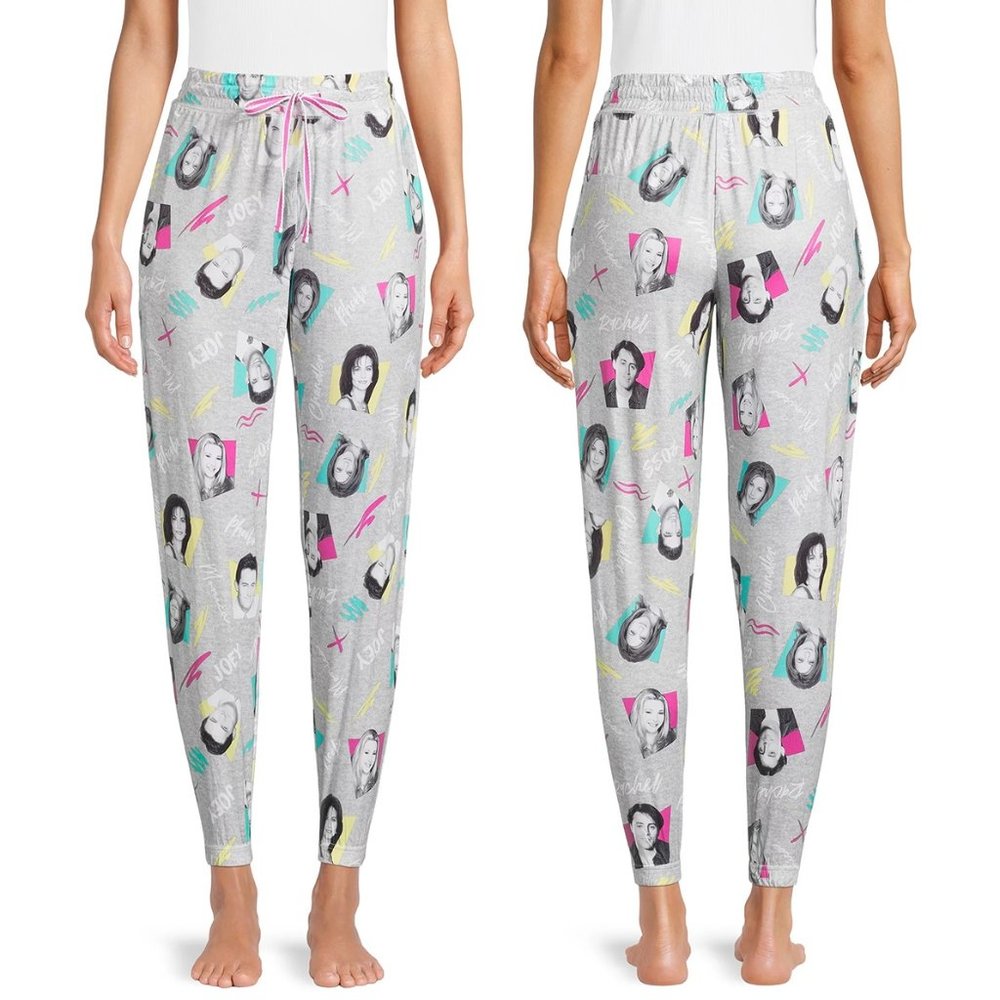 Friends Women's Sleep Jogger Pants Pink Size 2X (18W-20W)